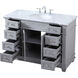 Wesley 48 X 21.5 X 35 inch Grey Vanity Sink Set in Gray