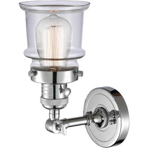 Franklin Restoration Small Canton 1 Light 7 inch Polished Chrome Sconce Wall Light in Clear Glass, Franklin Restoration