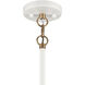 Boudreaux 12 Light 25 inch Matte White with Satin Brass Chandelier Ceiling Light