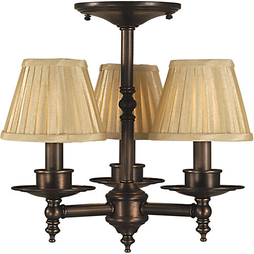 Sheraton 3 Light 14 inch Siena Bronze Semi-Flush Mount Ceiling Light in Sienna Bronze