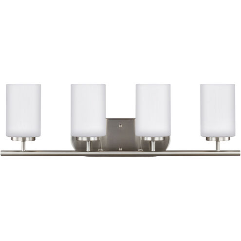 Oslo 4 Light 27.5 inch Brushed Nickel Wall Bath Fixture Wall Light
