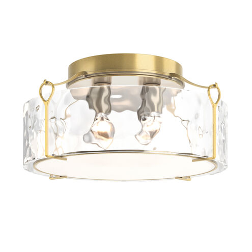 Bow 4 Light 19.6 inch Modern Brass Semi-Flush Ceiling Light in Water, Large