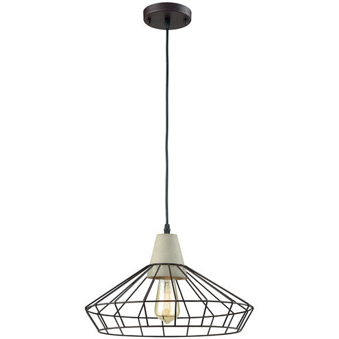 Light Visions Industrial 1 Light 17 inch Black Pendant Ceiling Light 15217-1 - Open Box