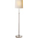 Thomas O'Brien Bryant 44 inch 150 watt Polished Nickel Floor Lamp Portable Light in Natural Paper