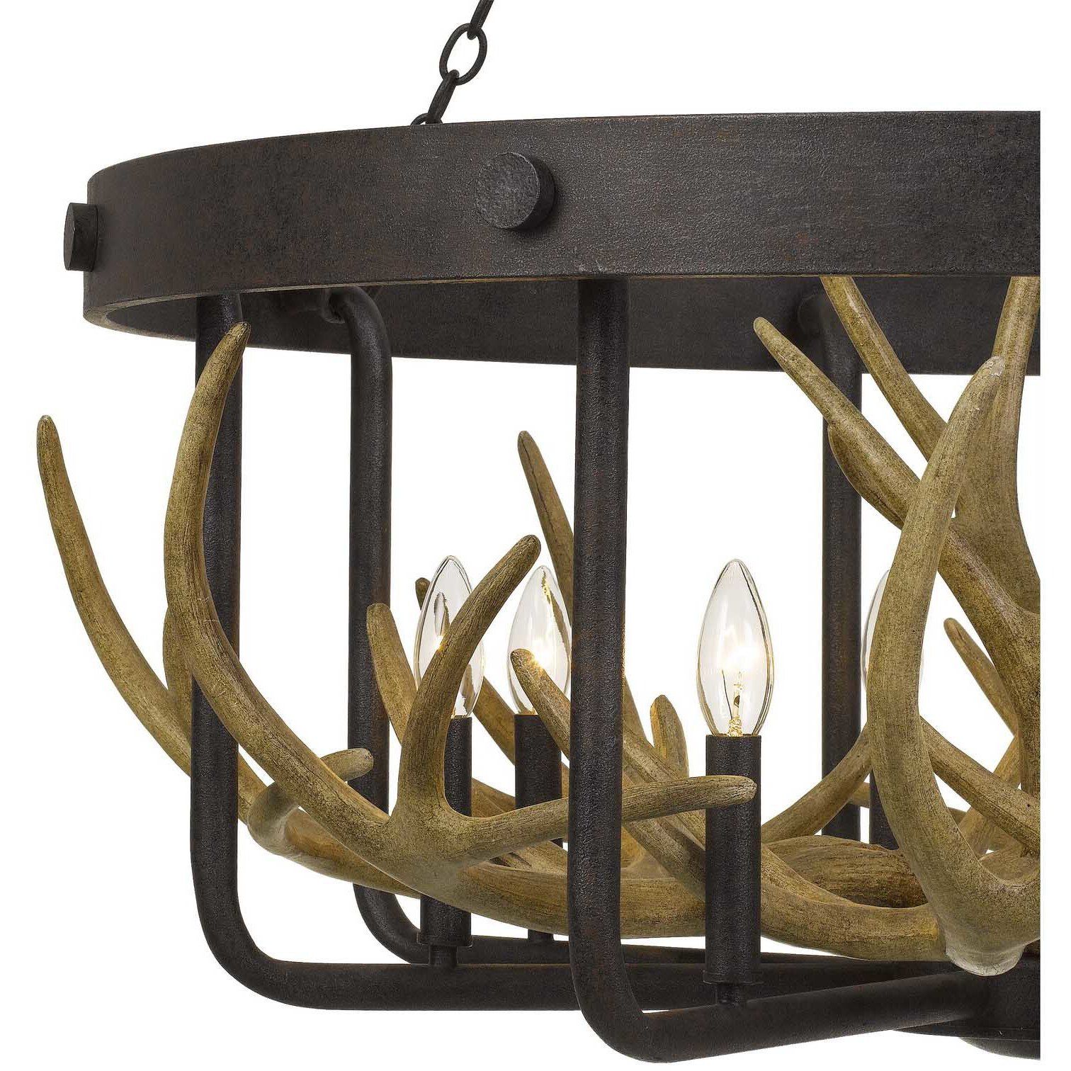 Angelo 8 Light 35 inch Iron Chandelier Ceiling Light, Antler