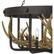 Angelo 8 Light 35 inch Iron Chandelier Ceiling Light, Antler
