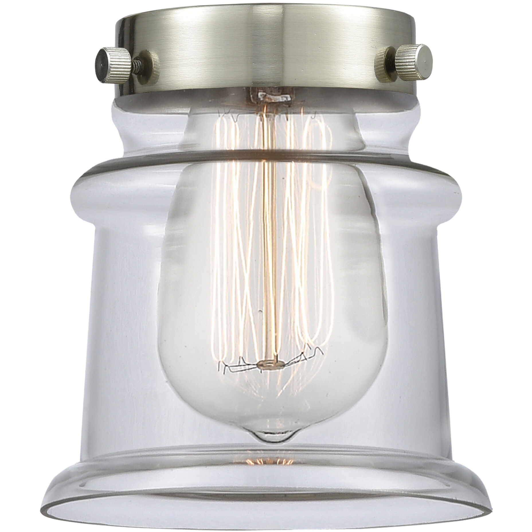 Nouveau 2 Canton 1 Light 5.25 inch Brushed Brass Mini Pendant Ceiling Light in Incandescent, Clear