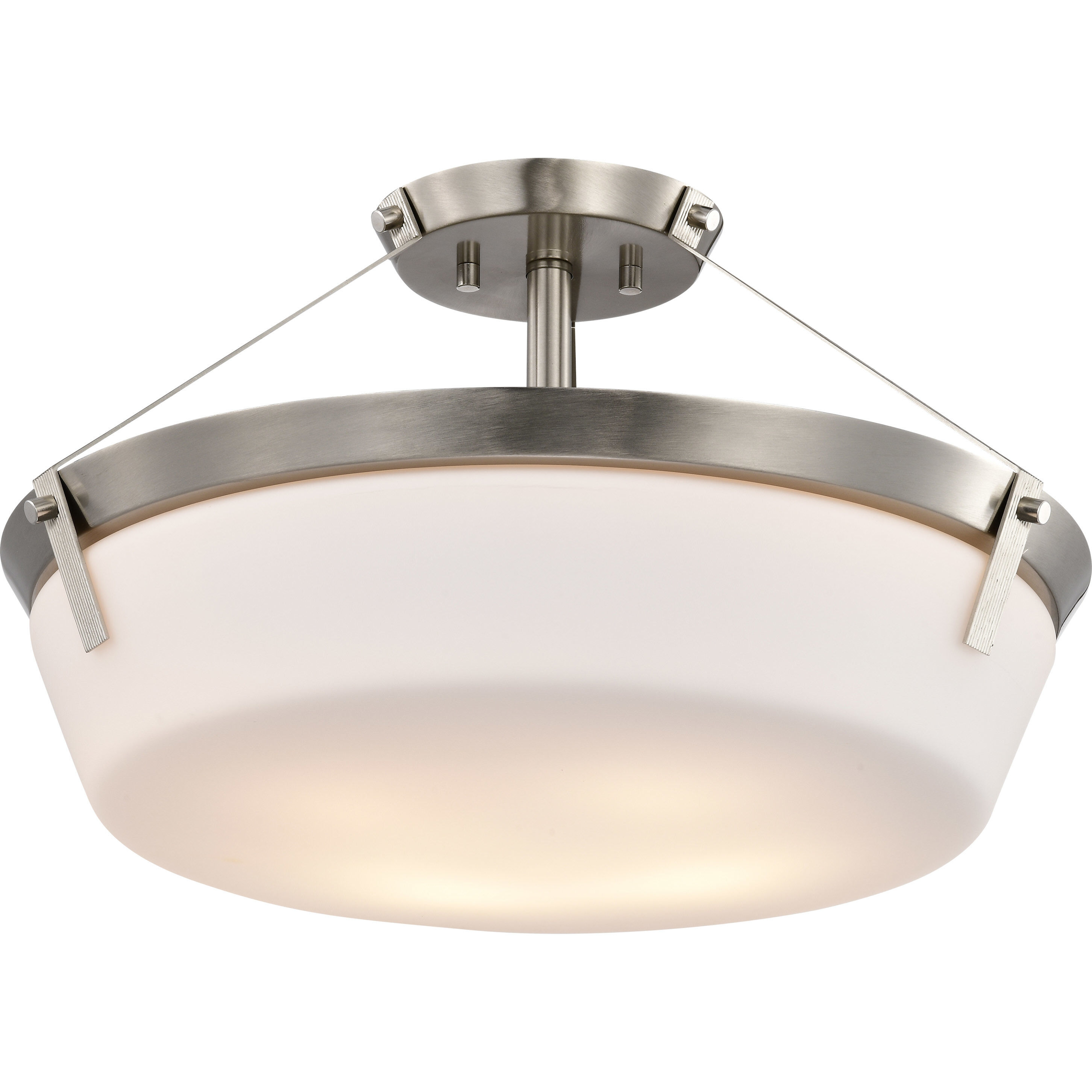 Rowen 4 Light 18.5 inch Brushed Nickel Semi Flush Mount Ceiling Light