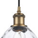 Ballston Small Waverly 1 Light 6 inch Brushed Brass Mini Pendant Ceiling Light, Ballston