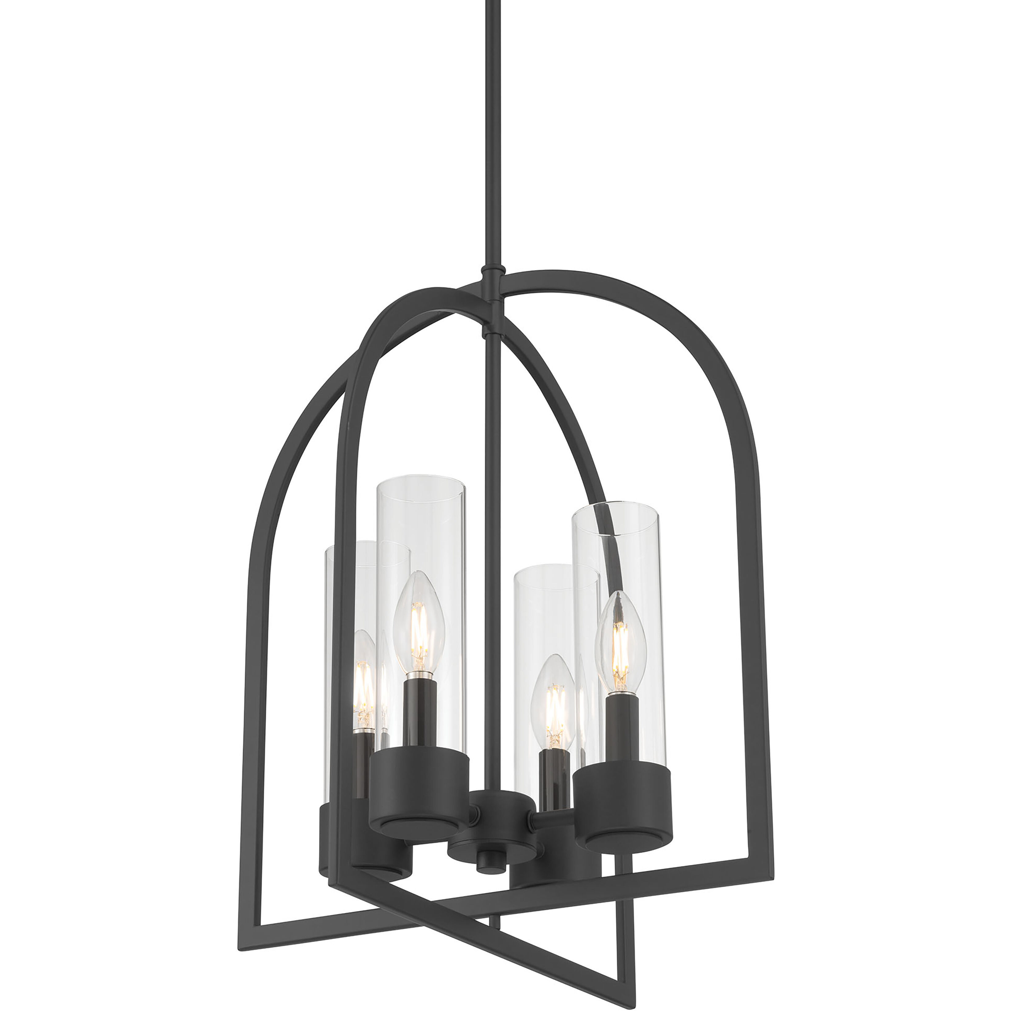 Evandrel 4 Light 16 inch Matte Black Pendant Ceiling Light