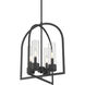 Evandrel 4 Light 16 inch Matte Black Pendant Ceiling Light