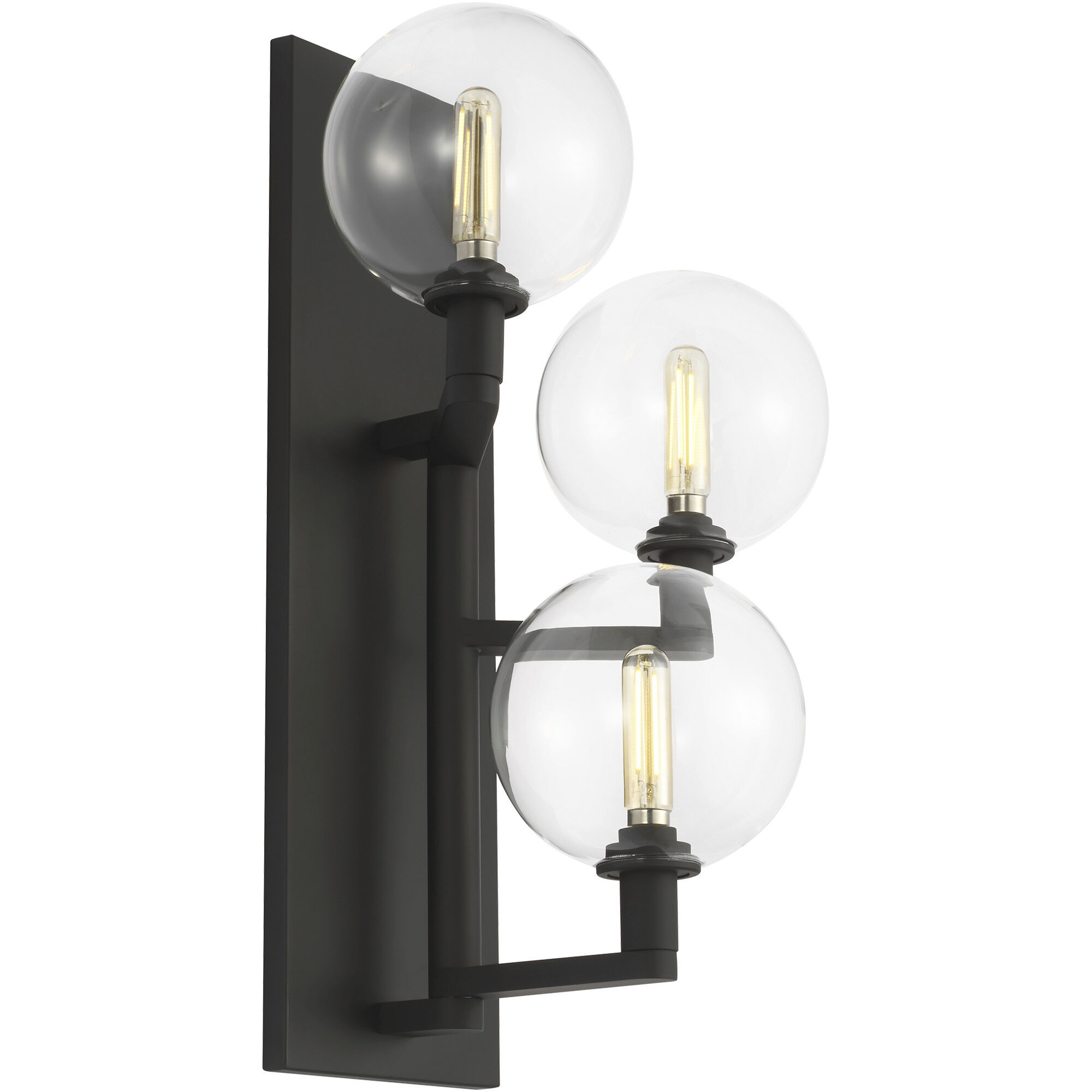Sean Lavin Gambit 3 Light 8.3 inch Nightshade Black Wall Sconce Wall Light in Incandescent