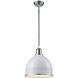 Carolton 1 Light 13 inch Gloss White with Chrome Pendant Ceiling Light