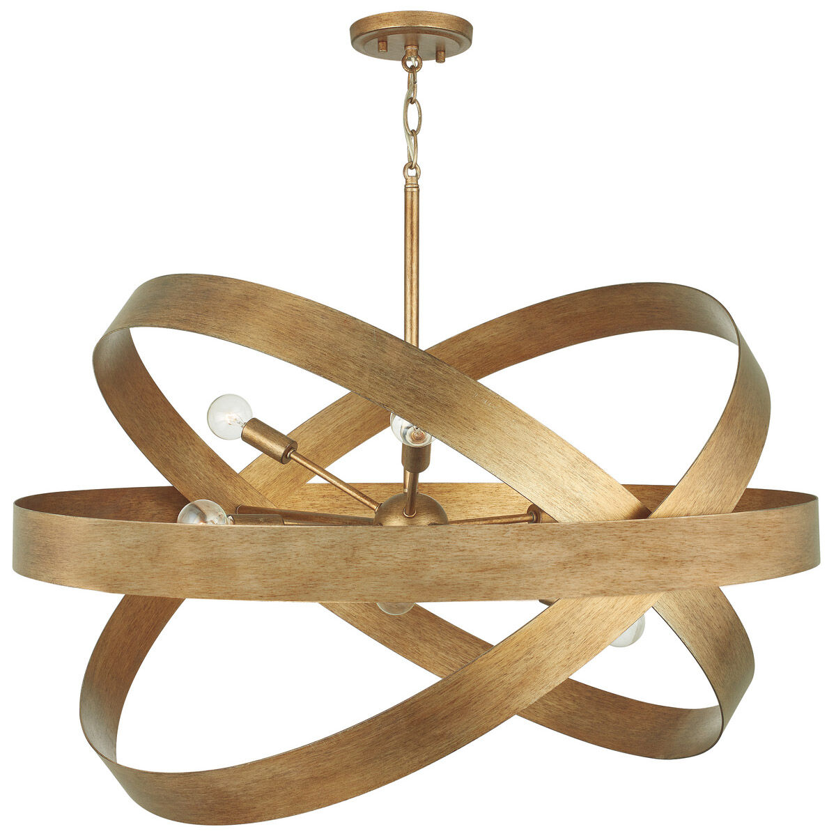 Jude 6 Light 32 inch Mystic Luster Chandelier Ceiling Light