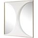 New Moon White Mirrored Wall Decor