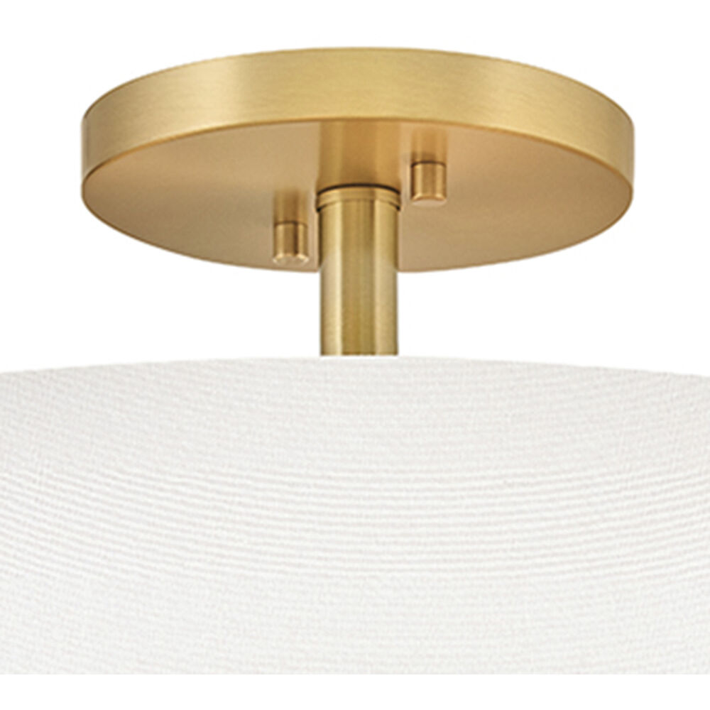 Halle 4 Light 19.5 inch Lacquered Brass Semi-flush Mount Ceiling Light