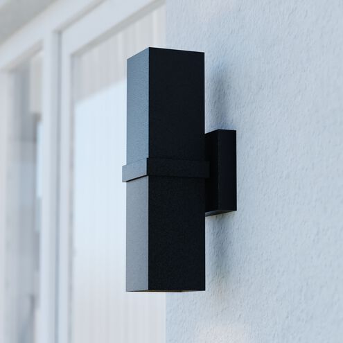 Lavage LED 14 inch Textured Black Outdoor Wall in 2