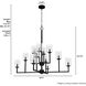 Kerrison 12 Light 40.5 inch Natural Black Iron Chandelier Ceiling Light