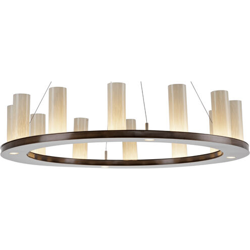 Carlyle LED 34 inch Classic Silver Chandelier Ceiling Light in Frosted Seeded, 2700K LED, Corona Ring
