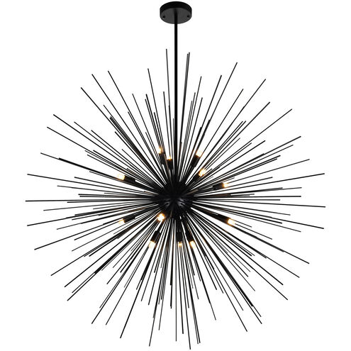 Savannah 14 Light 40 inch Black Chandelier Ceiling Light