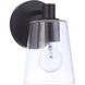 Emilio 1 Light 5 inch Flat Black Wall Sconce Wall Light