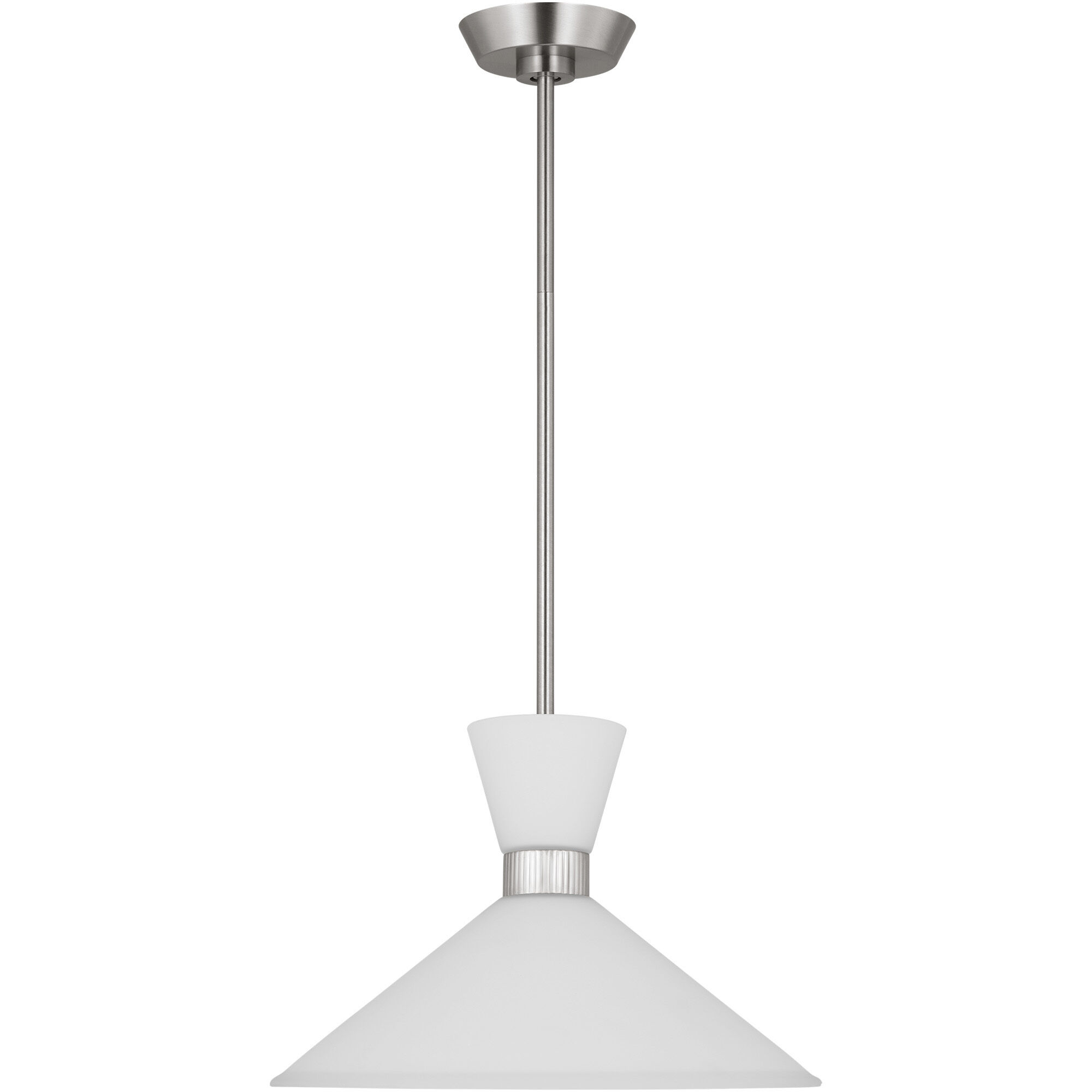 Drew & Jonathan Belcarra 1 Light 15 inch Brushed Steel Pendant Ceiling Light