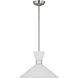 Drew & Jonathan Belcarra 1 Light 15 inch Brushed Steel Pendant Ceiling Light