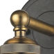 English Pub Vanity Light Wall Light in Antique Brass