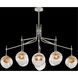 Nest Pendant Ceiling Light in Silver, Amber Studio Glass
