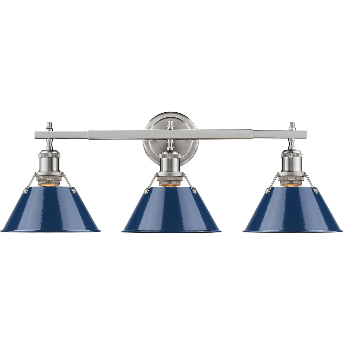 Yep Orwell Vanity Wall Light in Pewter, Navy