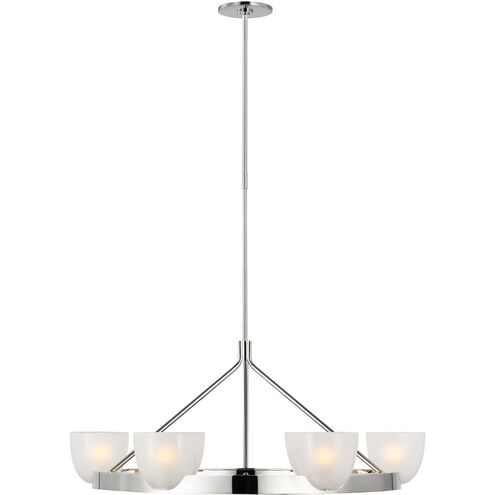 AERIN Carola LED 36 inch Polished Nickel Ring Chandelier Ceiling Light, Large