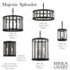 Majestic Splendor 4 Light 19 inch Polished Nickel/Sand Coal Pendant Ceiling Light