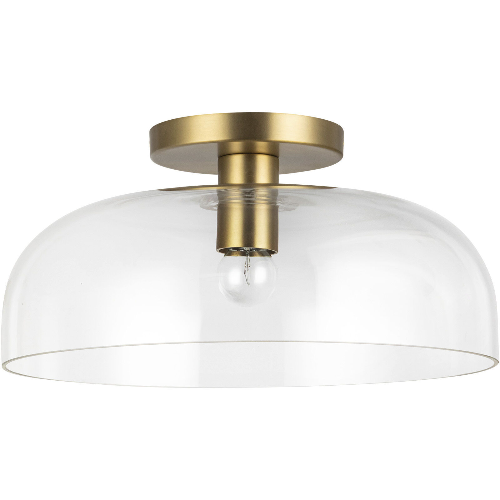 Alora Mood Sylvia 1 Light 12 inch Brushed Gold Semi-Flush Mount Ceiling Light