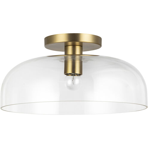 Alora Mood Sylvia 1 Light 12 inch Brushed Gold Semi Flush Mount Ceiling Light