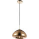 Reflection 1 Light 11 inch Gold Pendant Ceiling Light