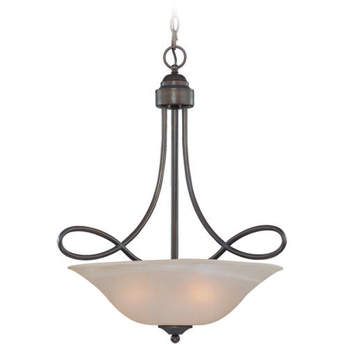 Cordova 3 Light 21 inch Old Bronze Pendant Ceiling Light in Painted Alabaster