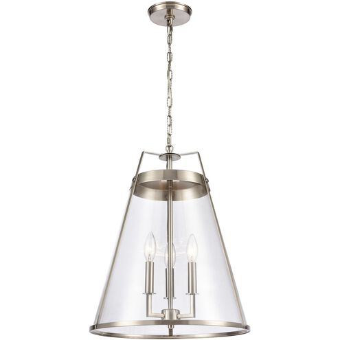 Judy 3 Light 16 inch Satin Nickel Pendant Ceiling Light