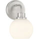Contemporary 1 Light 6 inch Brushed Nickel Wall Sconce Wall Light