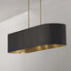 Donovan Island Light Ceiling Light in Black Stain and Matte Brass