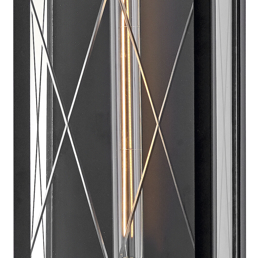 Monte 1 Light 22 inch Black with Burnished Bronze Outdoor Wall Mount