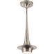 Hugo 1 Light 10.13 inch Brushed Nickel Mini Pendant Ceiling Light