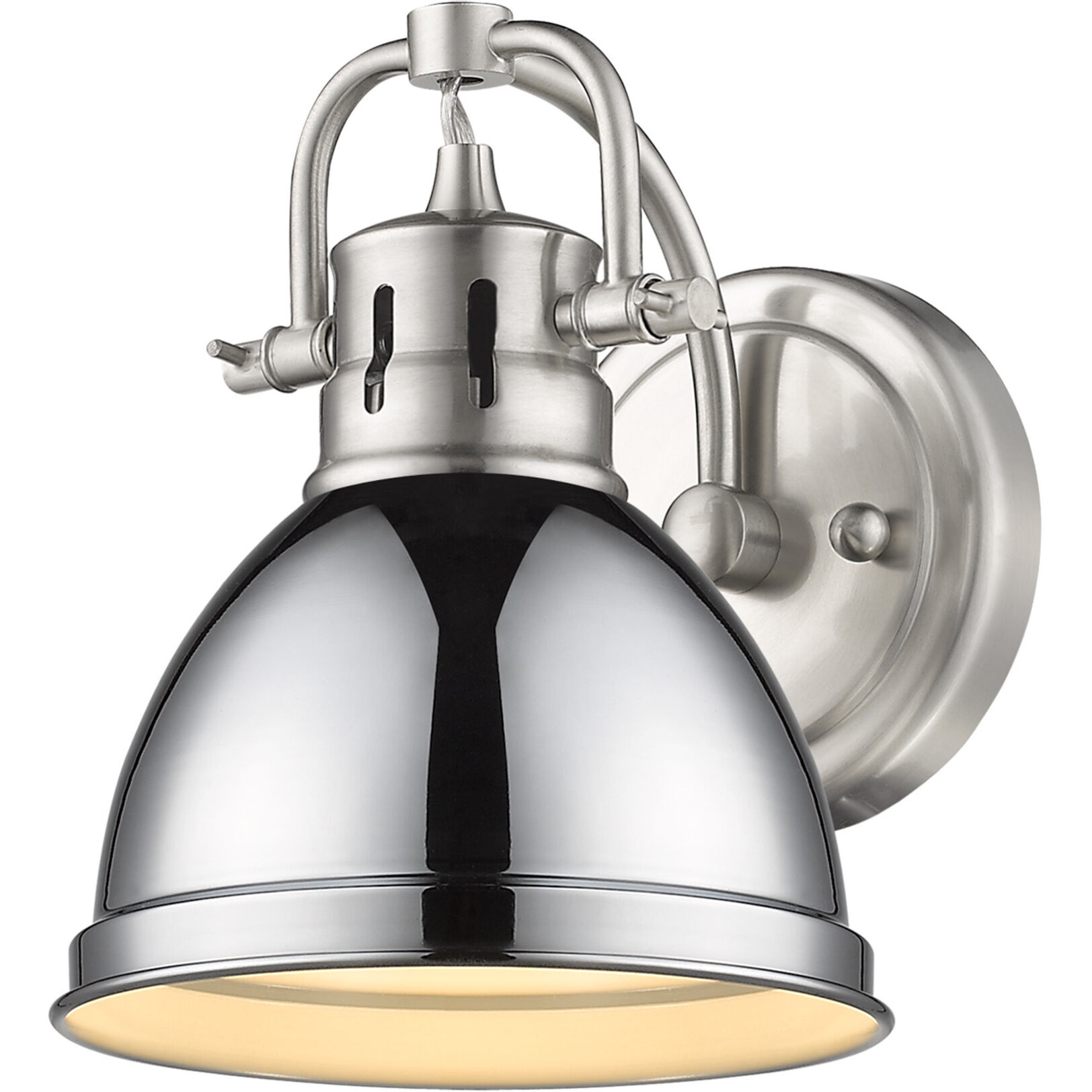 Yep Duncan Vanity Wall Light in Pewter, Chrome