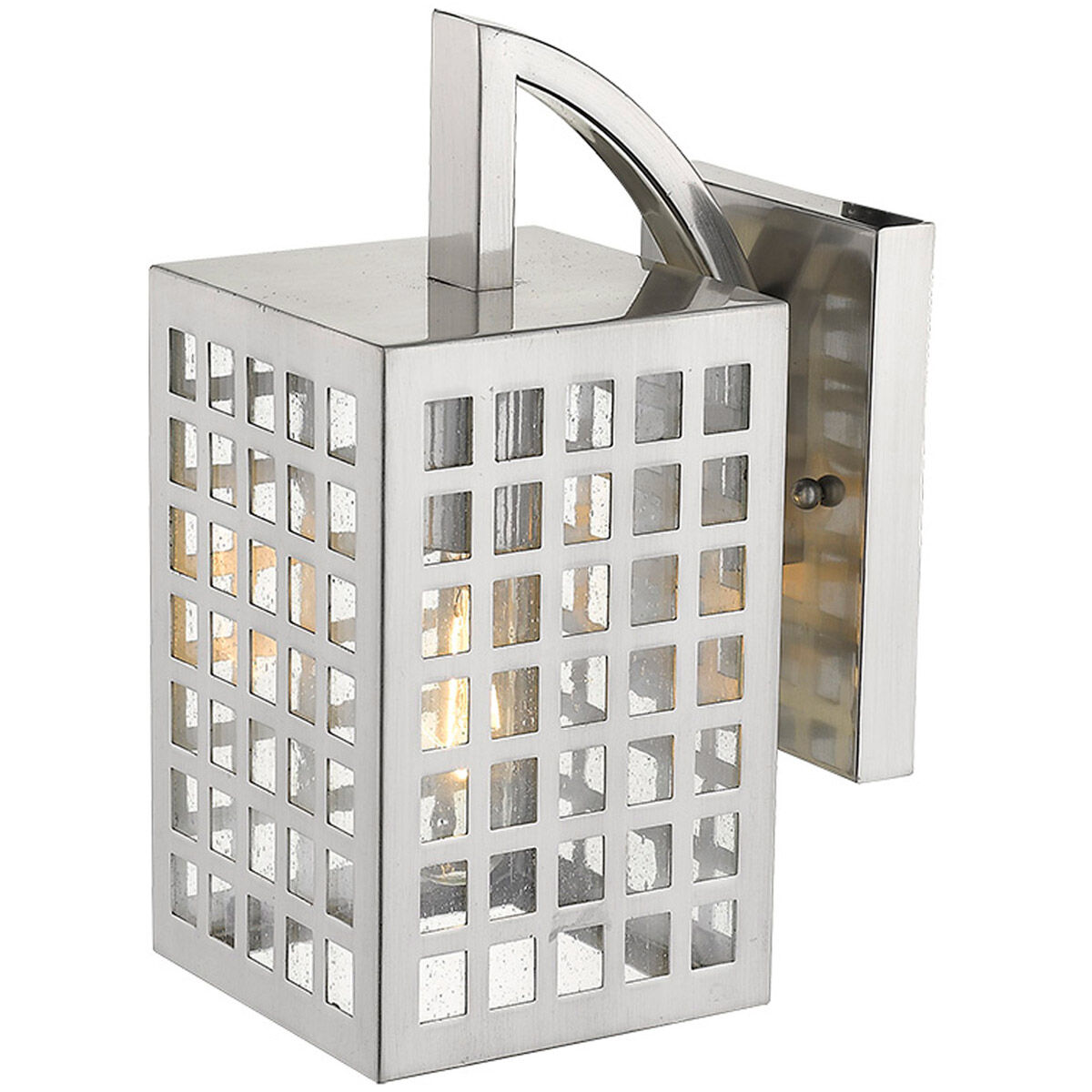 Letzel 1 Light 11 inch Satin Nickel Exterior Wall Mount