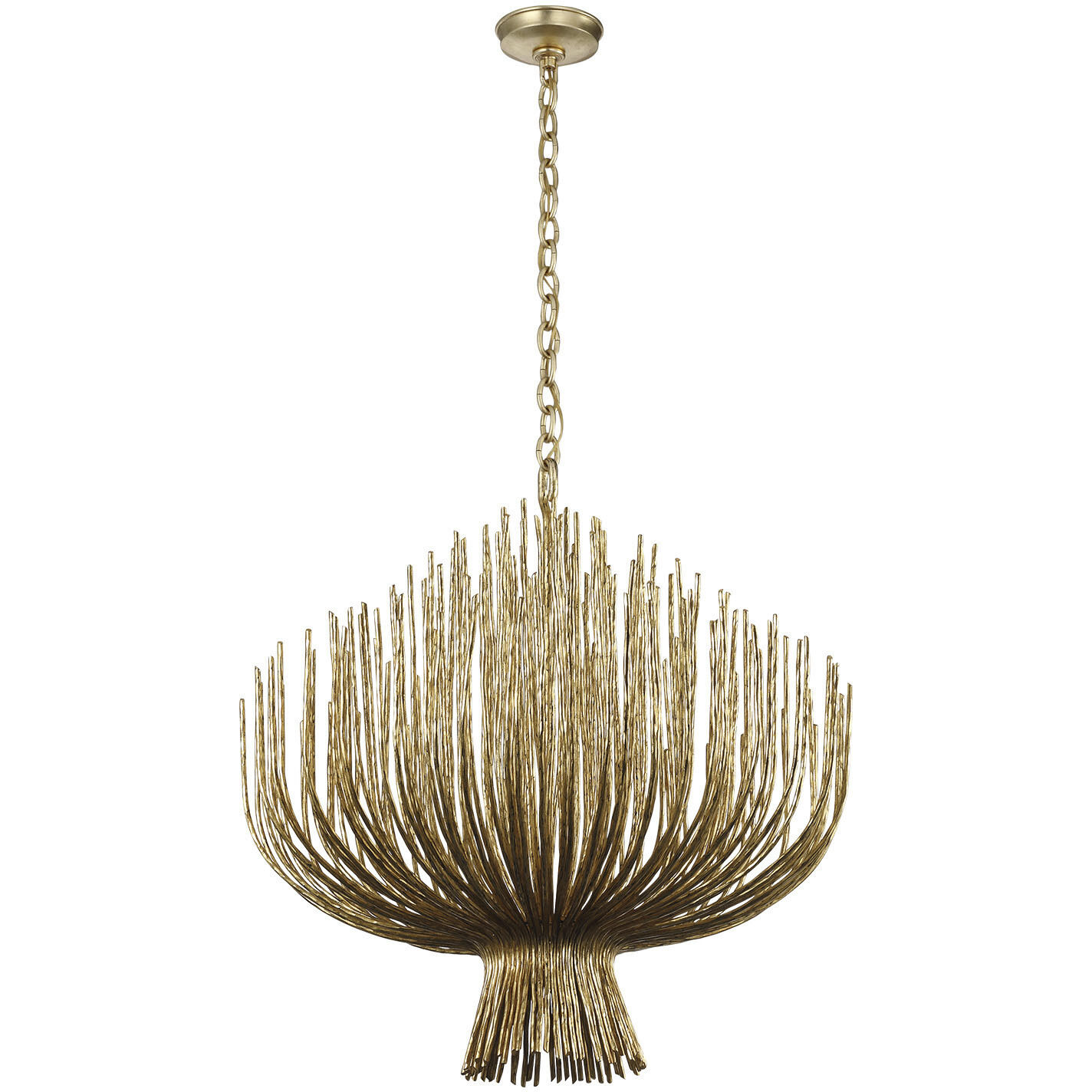 Chapman & Myers Astra LED 31.75 inch Gilded Iron Sculpted Chandelier Ceiling Light