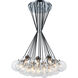 The Bougie 19 Light 29.5 inch Chrome Chandelier Ceiling Light in Chrome and Clear