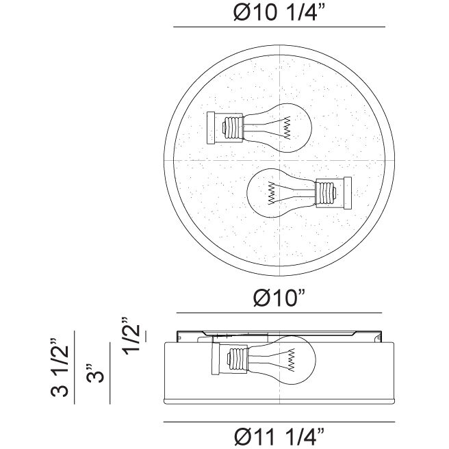 Echo LED 13 inch Matte Black Flush Mount Ceiling Light