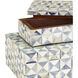 Sky Blue 8 inch Blue and White Boxes, Set of 2