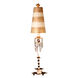 Birdland 45 inch 60.00 watt Black And Putty With Gold Leaf Table Lamp Portable Light in 1, Flambeau