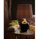 Giorgio 14.75 inch 60 watt Natural Brass Mini Lamp Portable Light in Oyster Wave Pleat