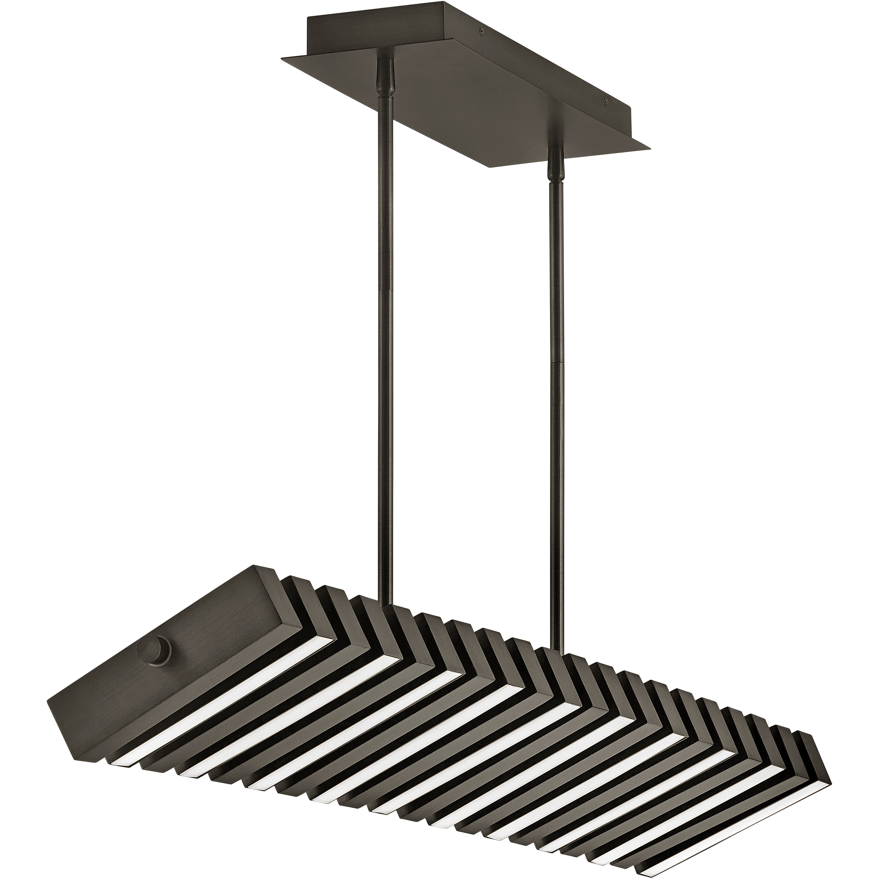 Stitch LED 42 inch Painted Black Oxide Chandelier Ceiling Light